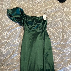 Charmaine formal one shoulder satin dress